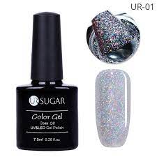 UR Sugar UV Nail Gel 7.5ml - Silver HOLO Gel Color UR-01