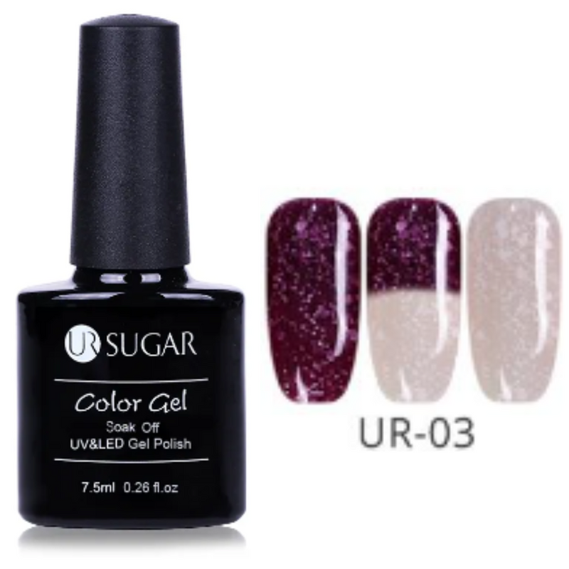 UR Sugar UV Nail Gel 7.5ml - Snowflake Thermal Gel Color UR-03