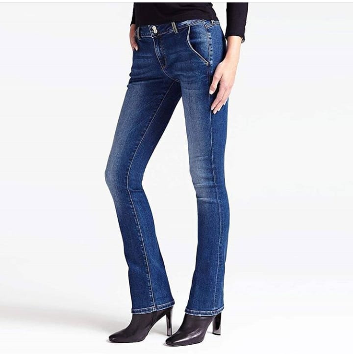 Bootcut jeans denim blue for women