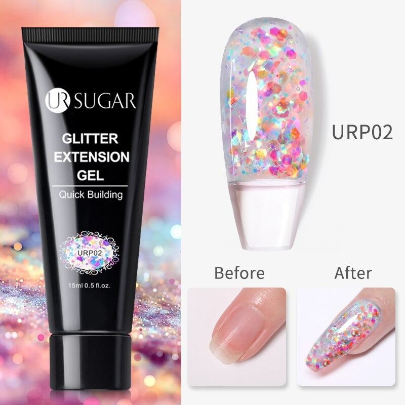 UR Sugar Glitter Polygel 15ml - 02
