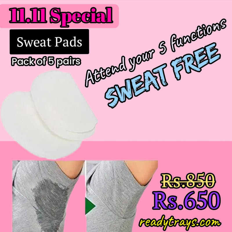 10 Pcs/5sets Underarm Sweat Pads, Armpit Sweat Pads, Disposable Undera –  Ready Trays