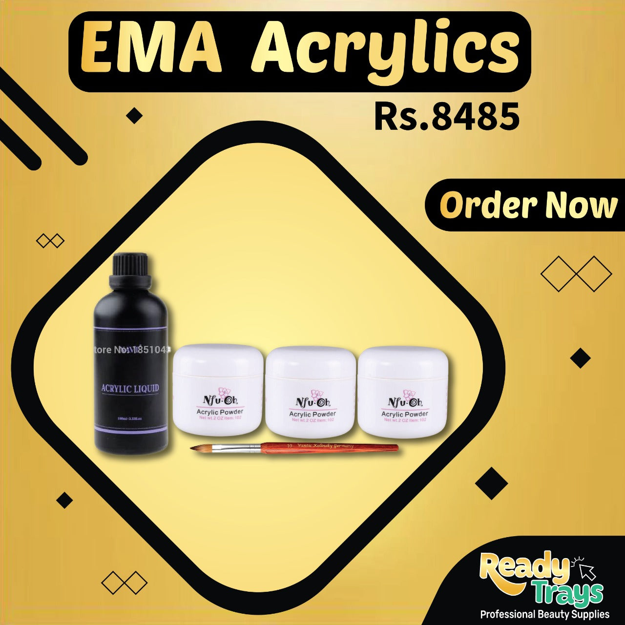 Acrylics Liquid with Powders and brush