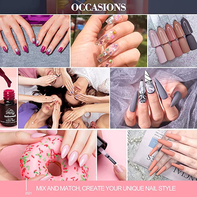 Pack of 10 Gel babe nai gel polish