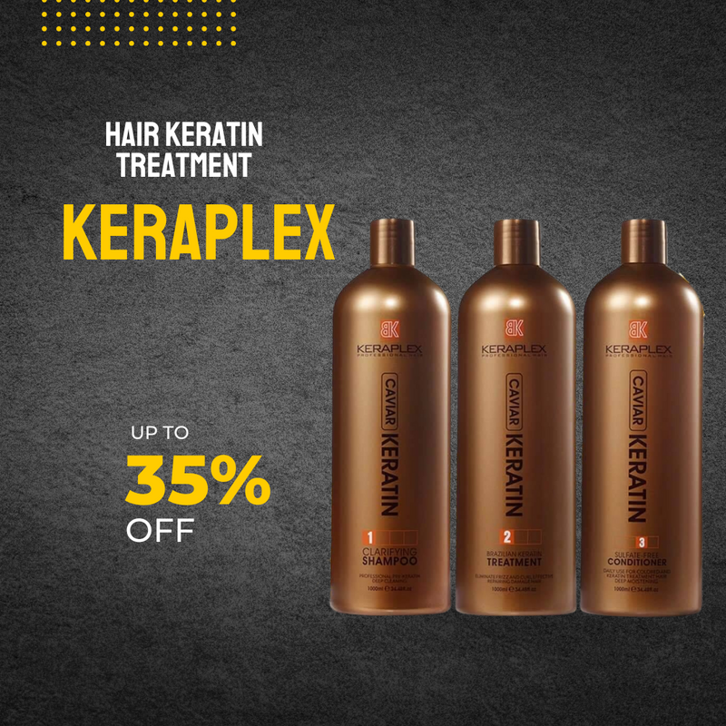 Caviar keratin hair treatment, Shampoo and Conditioner 1000ml per bottle