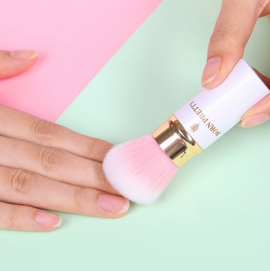 BORN PRETTY Colorful Pink Nail Cleaning Brush Soft Acrylic UV Gel Powder Dust Remover Manicuring Nail Care DIY Salon Tool