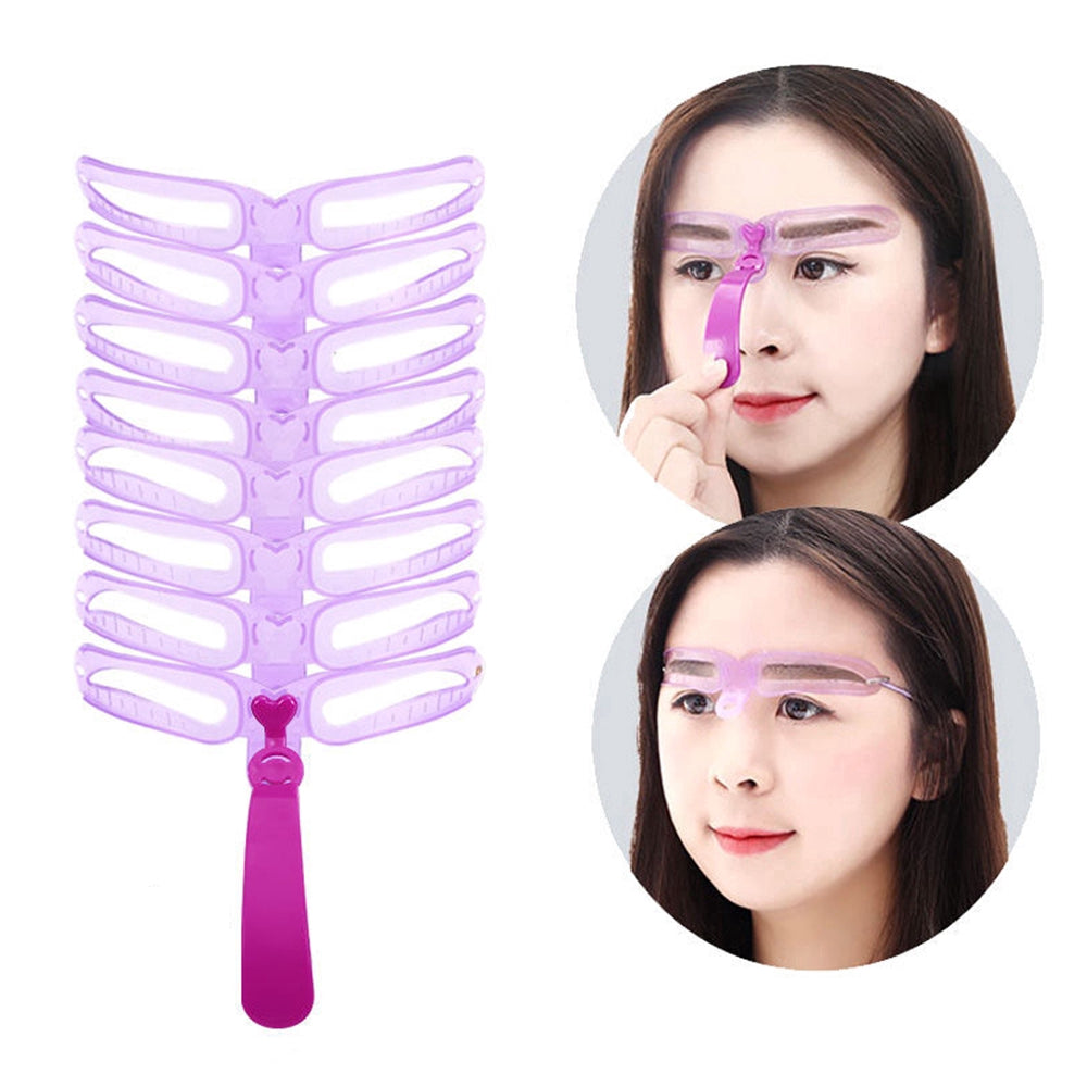 Eyebrow Shaping Stencils-Eye Brow Guide Template Kit Makeup DIY Tool-Pack of 8