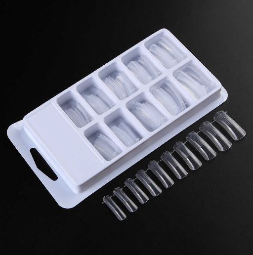 Polygel Fake Nail Tips 100pcs Full Cover Acrylic Nails Mold  Nail Art Tips