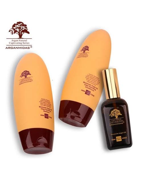 Pack of 3 Pure Moroccan Argan Shampoo 450ml,  Conditioner 450ml and Serum 100ml