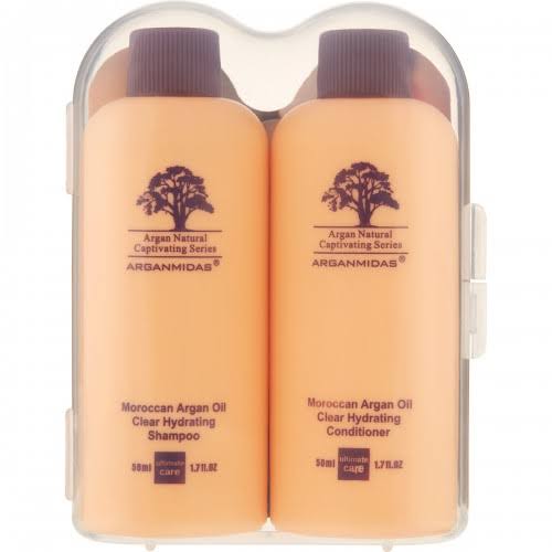 Pack of 2 Pure Arganmidas Moroccan Argan Shampoo 50ml,  Conditioner 50ml