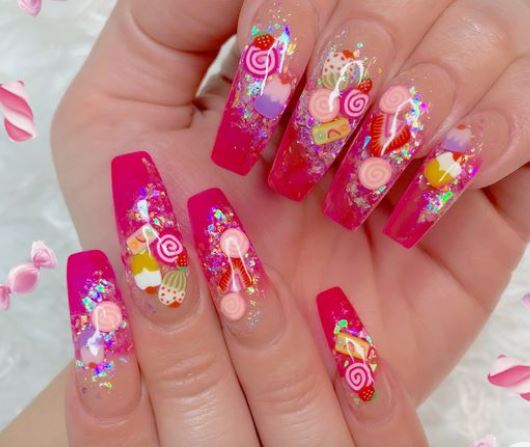 100pcs Fimo Slices Mixed Fruit & symbol Polymer Clay Slices Cane Manicure Nail Art Decoration
