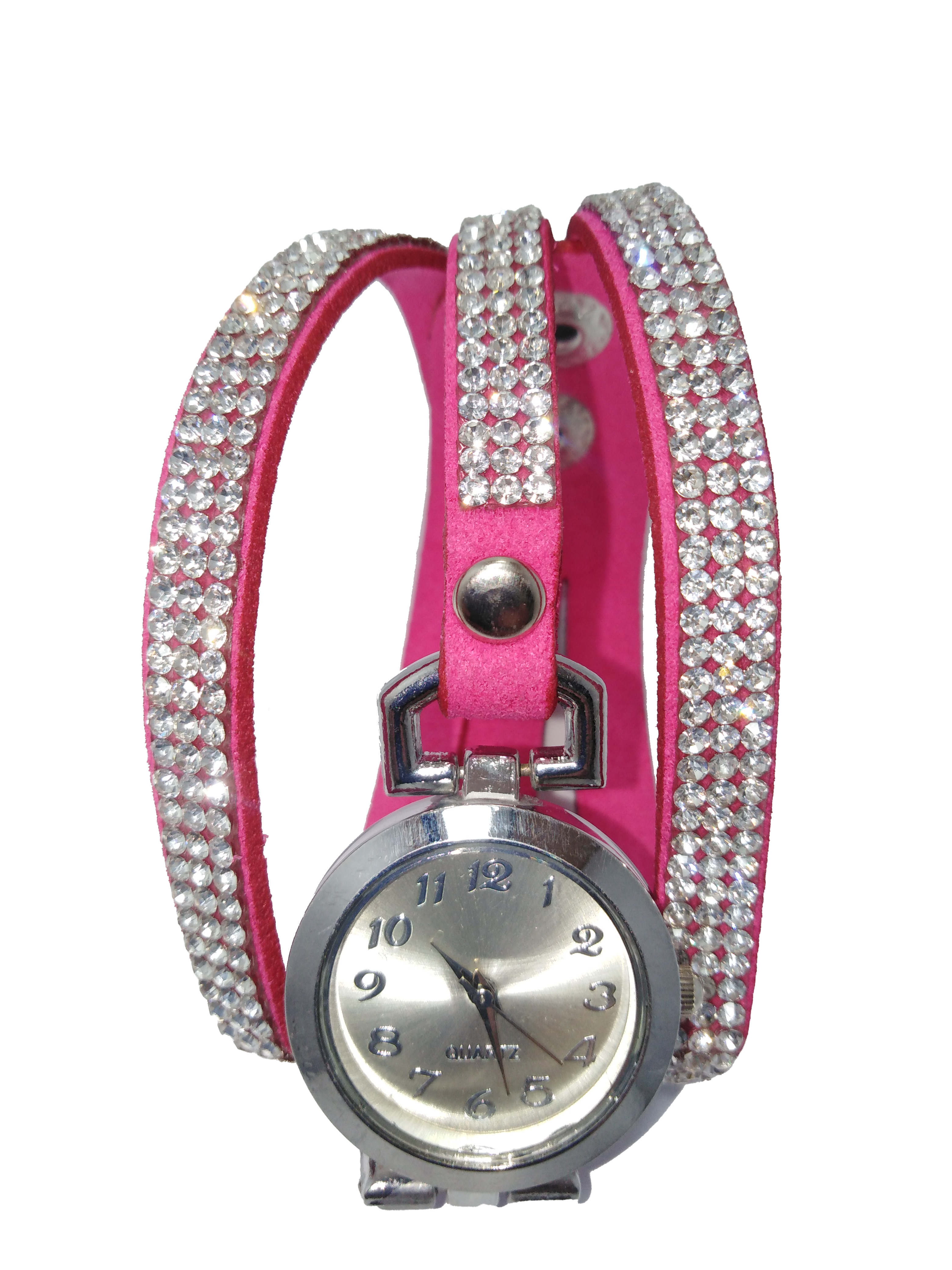 Women wrist watch pink color
