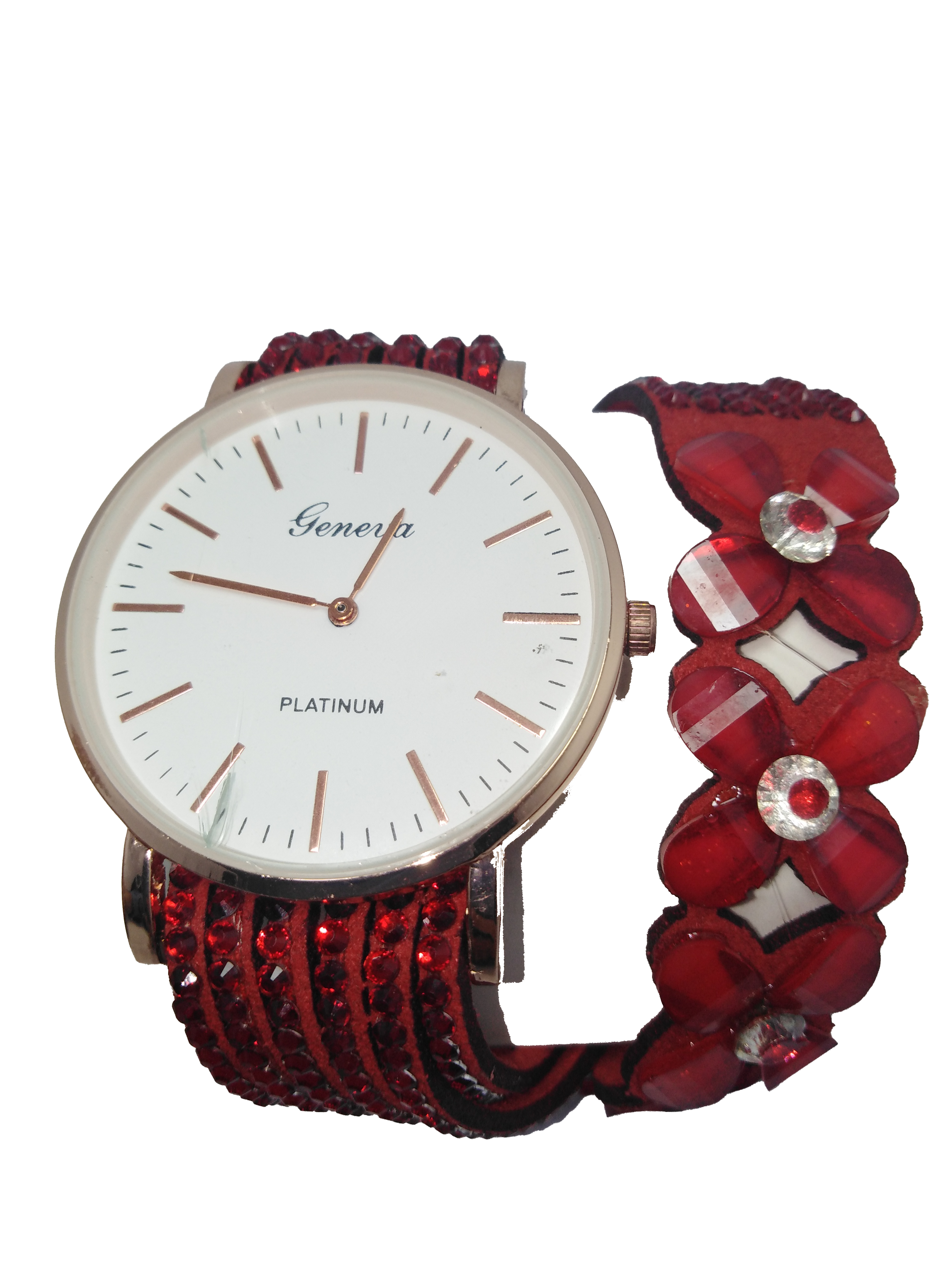 Women watches platinum geneva for girls
