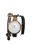Bracelet watch black and gold for women