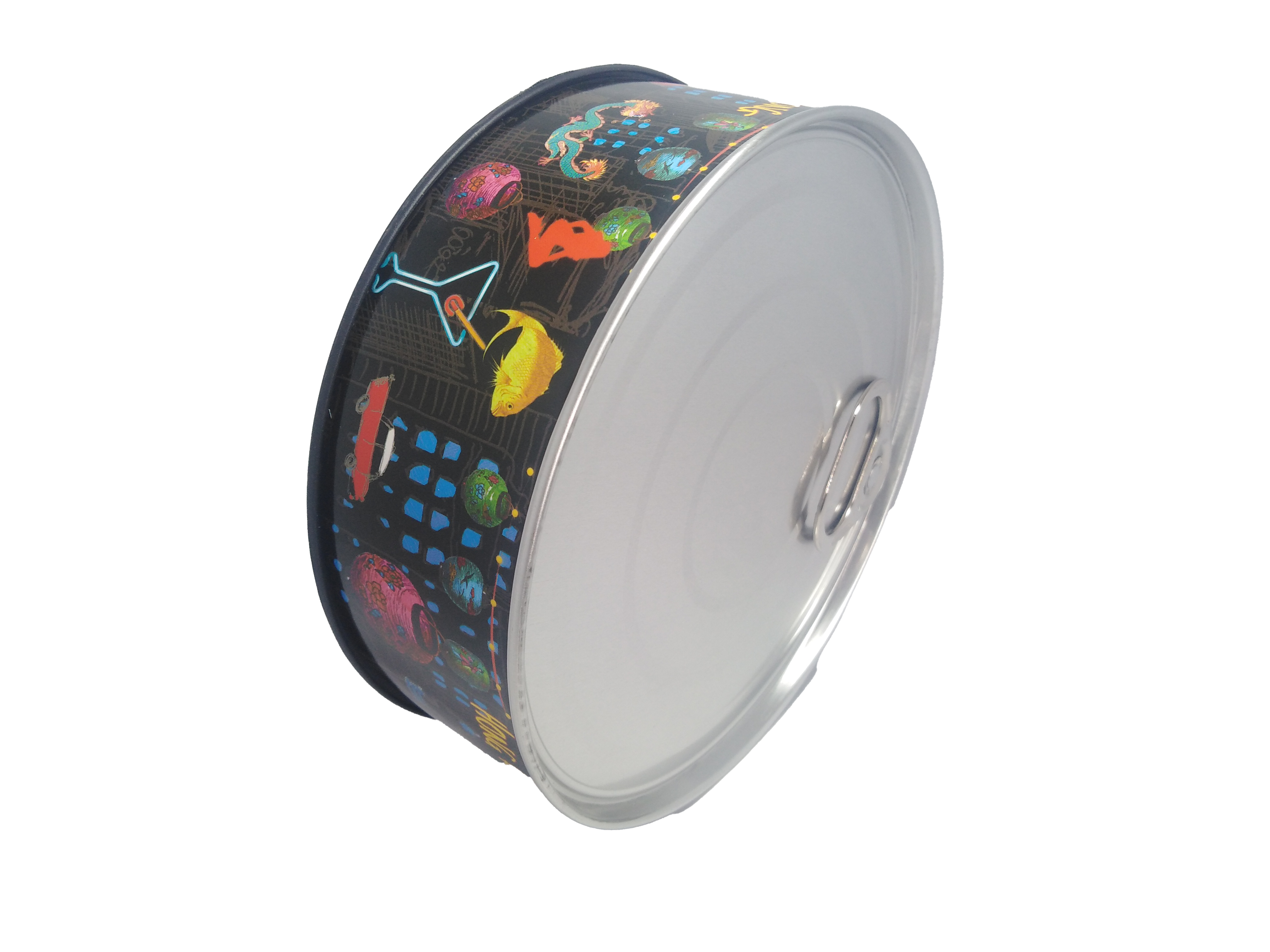 Clock In a Can for girls room wall clock by Christopher Vine Design